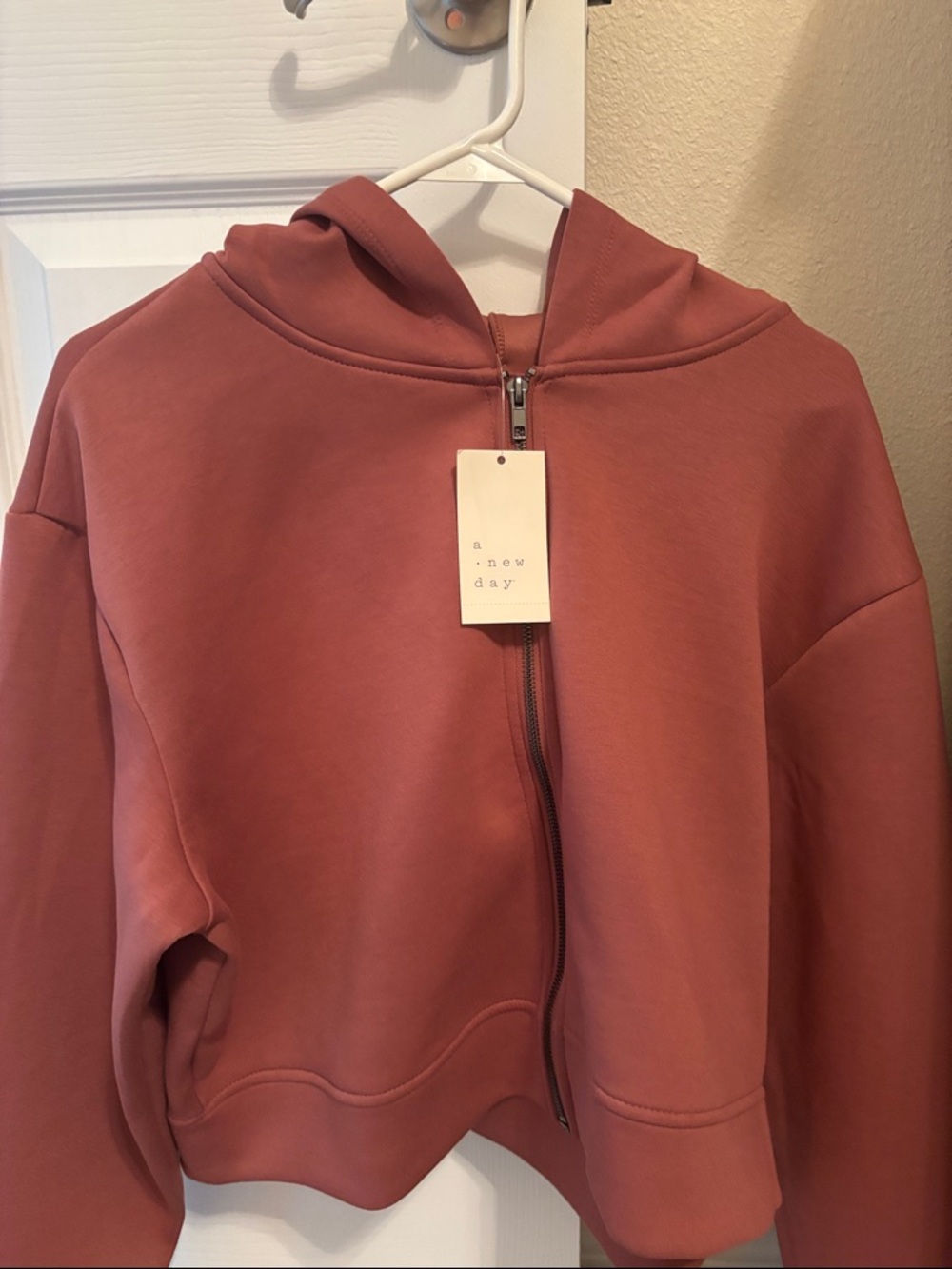 a new day Dusty Rose Zip-Up Hoodie